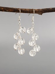 Серьги из горного хрусталя "Ёлочка" с9214