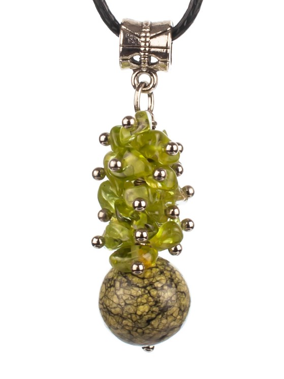 Кулон из хризолита "Мелодия" 01-722