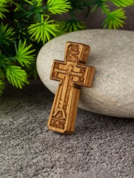 Православный крест из дерева 50х25 мм 52-018