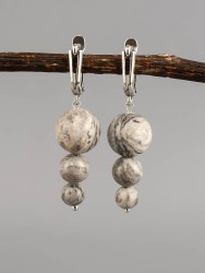 Серьги из яшмы "Капель" с9430