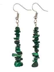 Серьги из малахита "Забава" 03-1435