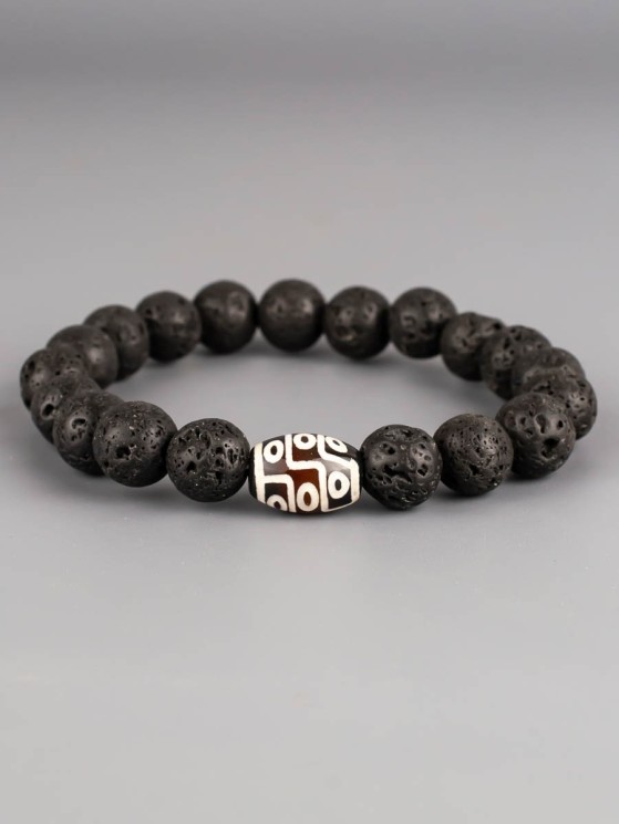 Браслет из лавы "Дзи 9 Глаз" бп12588