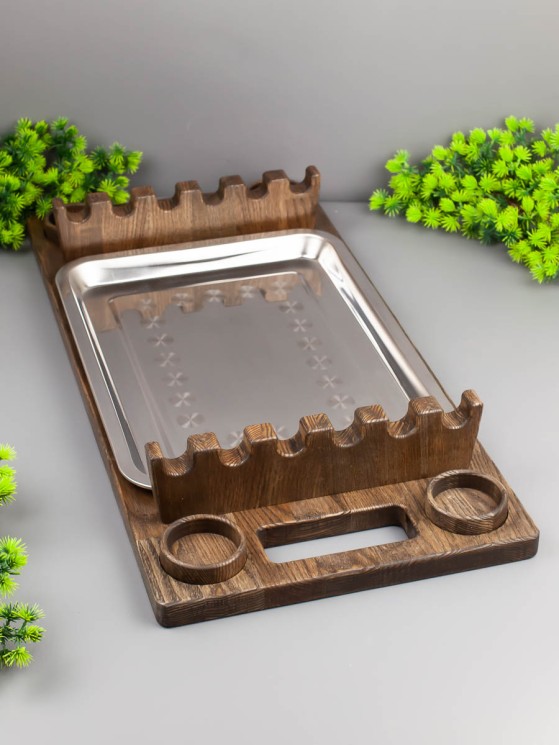 Поднос для подачи шашлыка из дерева ясень 28х57,5 см 54-181