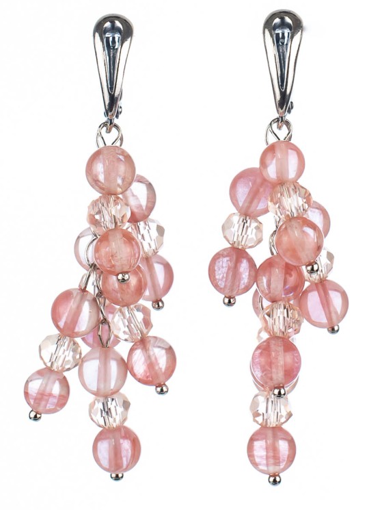 Серьги из халцедона "Смородина" 03-1135