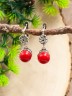 Серьги из им. коралла "Верба" сг-044-ИКРК