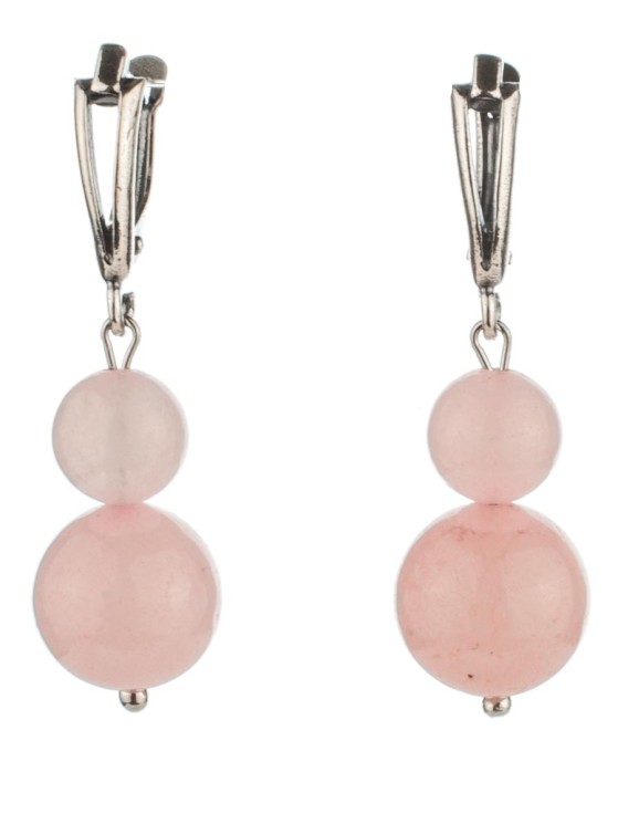 Серьги из розового кварца «Дарина 2» нс-8011а