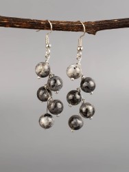 Серьги из лабрадора "Ёлочка" с9216