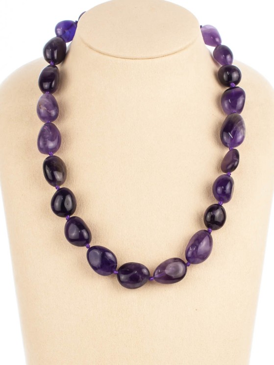 Бусы из аметиста «Настроение» 01-660