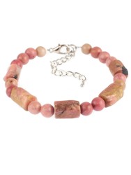 Браслет из родонита "Карамель" 02-996