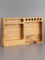 Настольный органайзер из дерева дуб 12-20 см 55-007