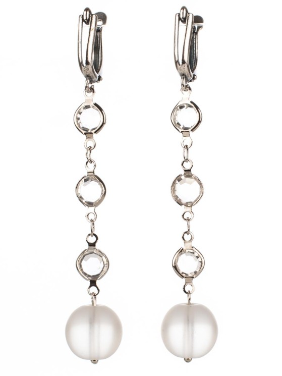 Серьги из горного хрусталя "Дива" 03-363