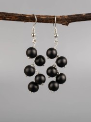 Серьги из шунгита "Ёлочка" с9217