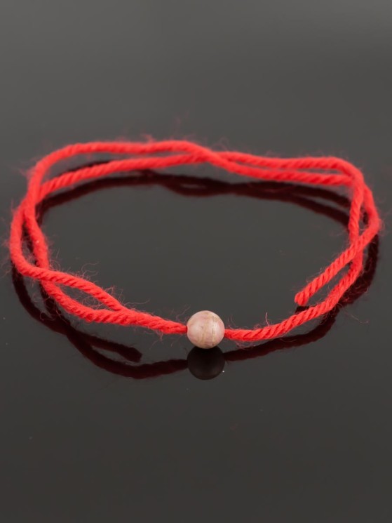 Браслет-оберег "Красная нить" родонит бп10985
