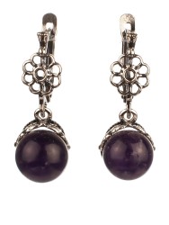 Серьги из аметиста "Верба" сг-044-АМ