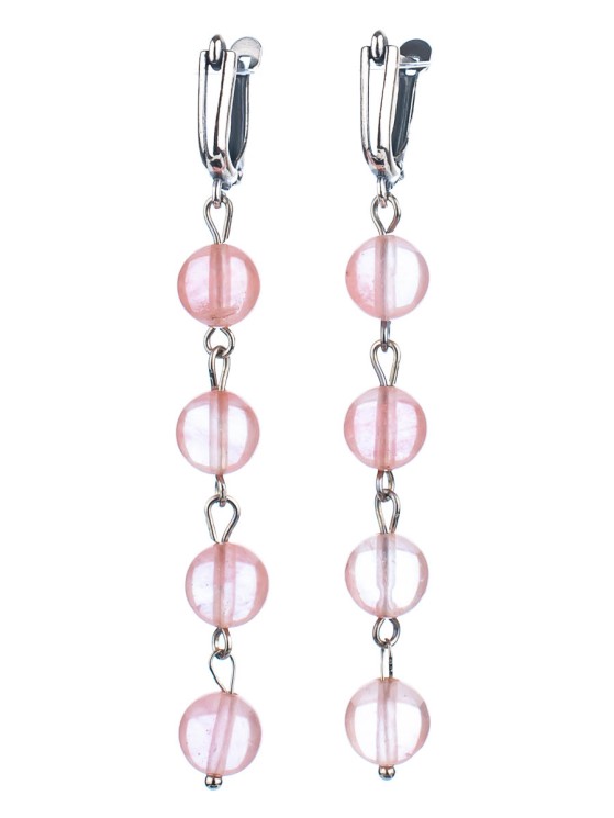 Серьги из халцедона "Ручеёк" 03-1463