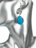 Серьги из иск. бирюзы "Вернисаж" сг-075-БРГ