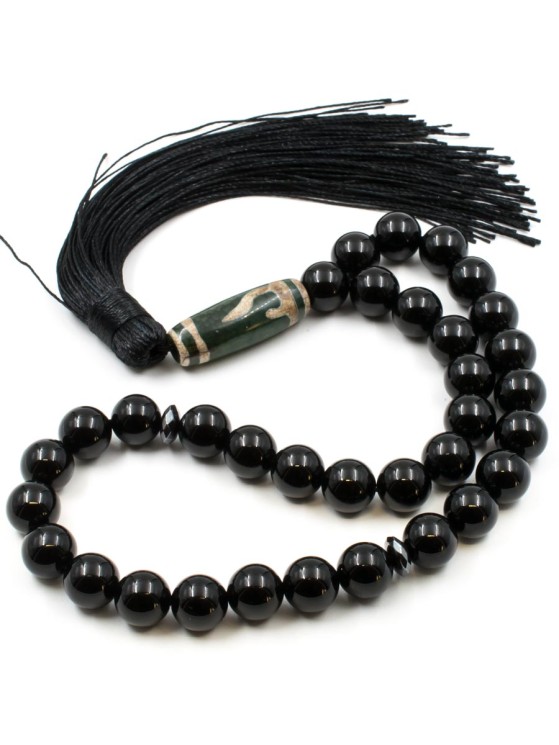 Чётки из агата "Дзи Золотой ключ" ЧК-170