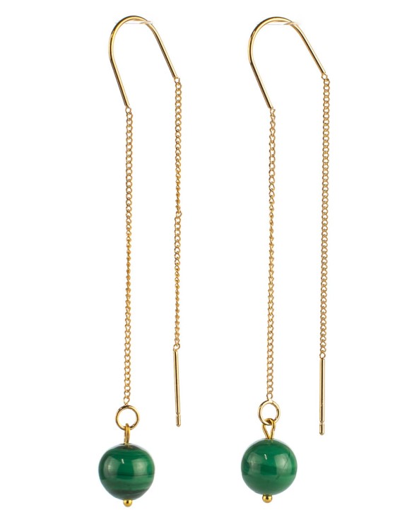 Серьги из малахита "Нюанс" 03-839