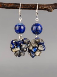 Серьги из лазурита "Рапсодия" 03-1637