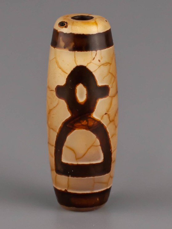 Бусина из агата "Дзи Кубера" пдв-987