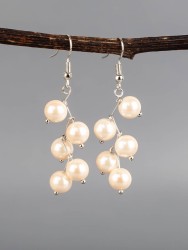 Серьги из жемчуга майорка "Ёлочка" с9220