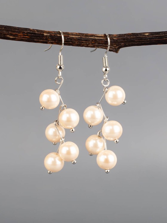 Серьги из жемчуга майорка "Ёлочка" с9220