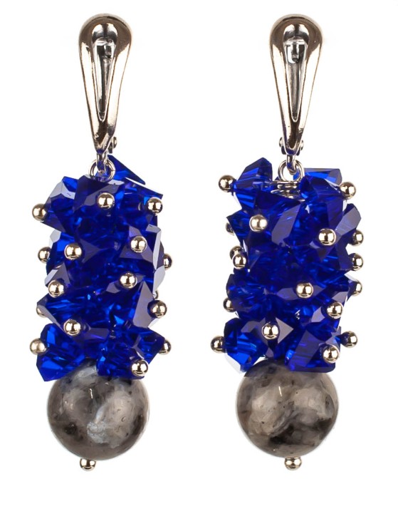 Серьги из алмазного стекла "Мелодия" 03-1199