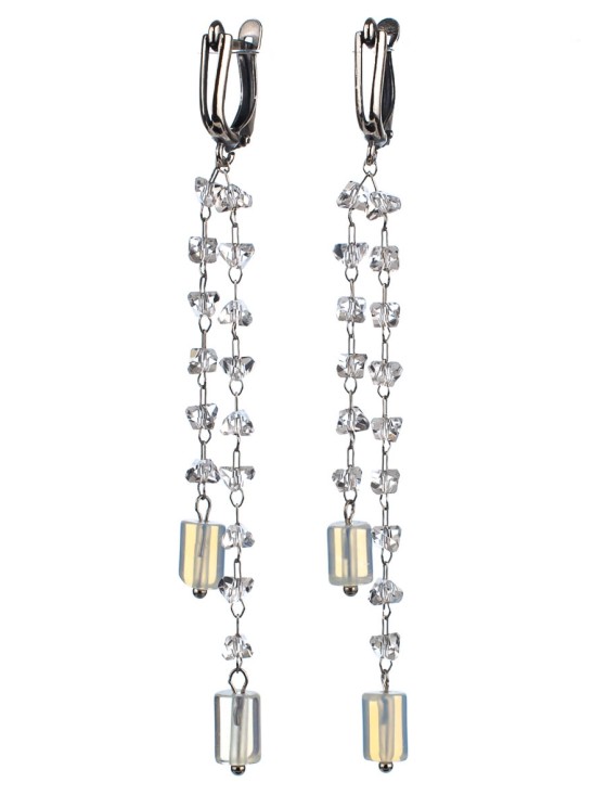 Серьги из лунного камня "Карамель" 03-1312