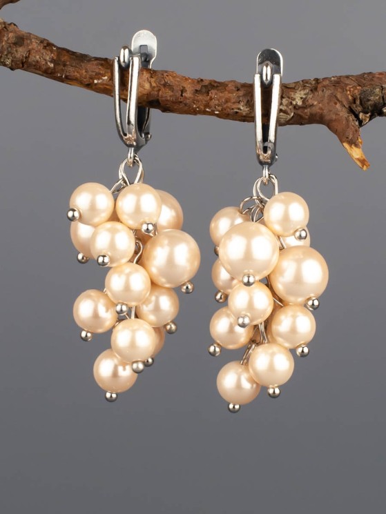Серьги из жемчуга Майорка "Гроздь" 03-1376