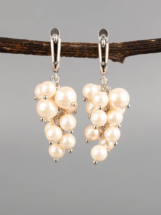 Серьги из жемчуга Майорка "Гроздь" 03-1376