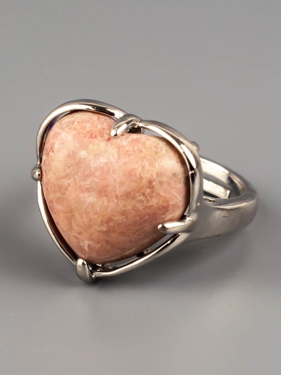 Кольцо из родонита "Радость" 04-684