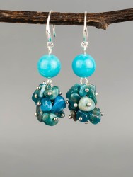 Серьги из апатита "Рапсодия" 03-1639