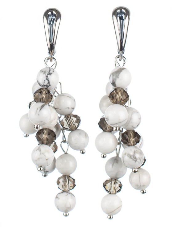 Серьги из турквенита "Смородина" 03-1141