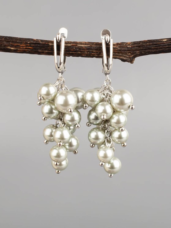 Серьги из жемчуга Майорка "Гроздь" 03-1377