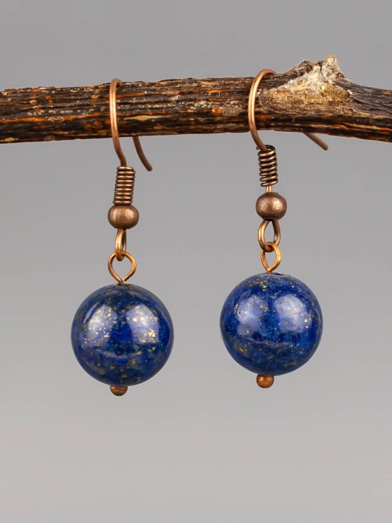 Серьги из лазурита "Классика 10" 03-1700