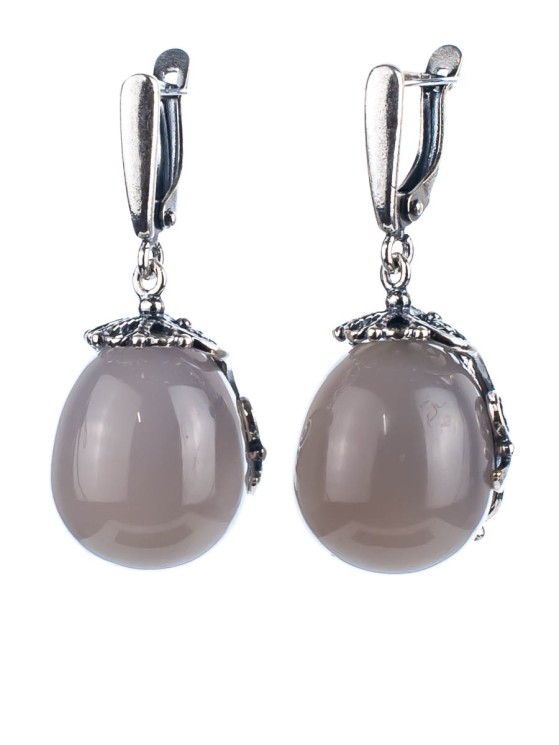 Серьги из агата "Вензель" сг-153-АГ3