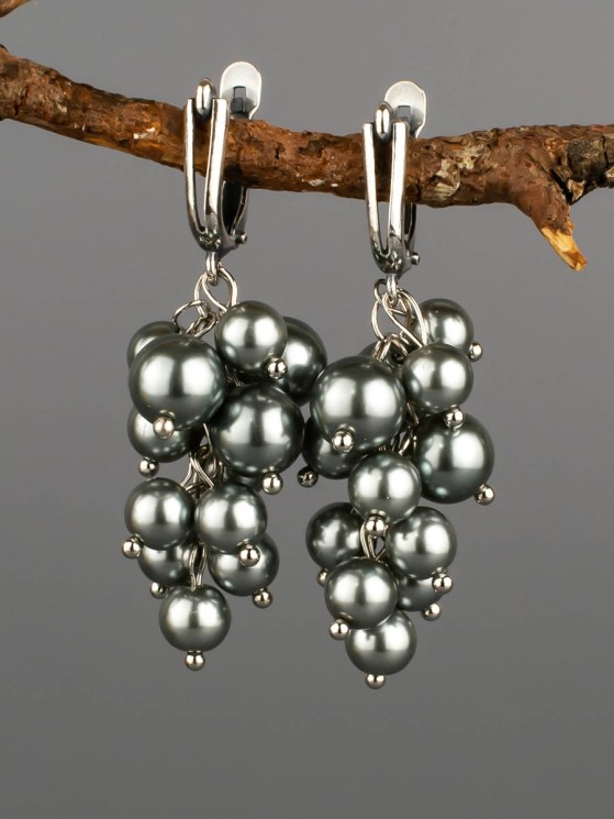 Серьги из жемчуга Майорка "Гроздь" 03-1378