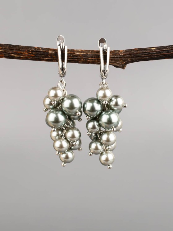 Серьги из жемчуга Майорка "Гроздь" 03-1378