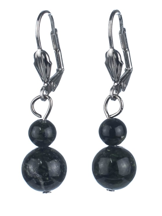 Серьги из змеевика "Дарина" с8788