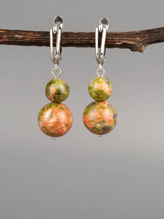 Серьги «Дарина 2» унакит нс-8004а