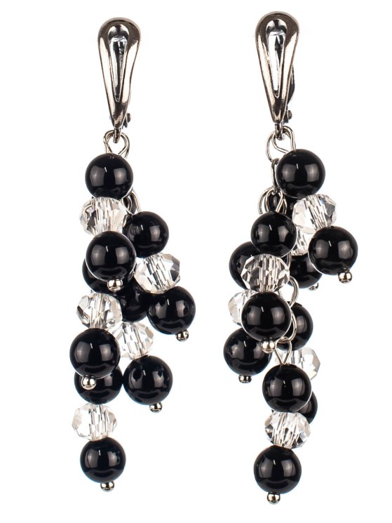 Серьги из агата "Смородина" 03-1143