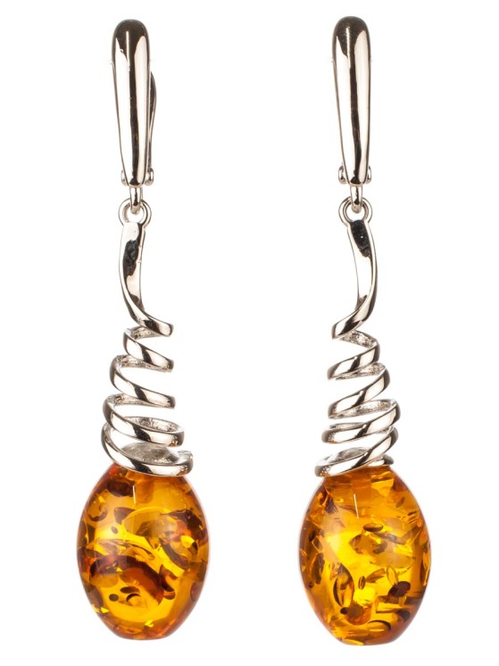 Серьги из янтаря "Балтия" с9300