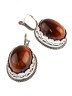 Серьги из соколиного глаза "Бэйла" сг-003-СГ
