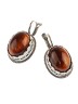 Серьги из соколиного глаза "Бэйла" сг-003-СГ