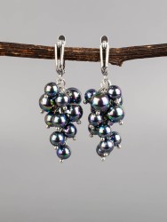 Серьги из жемчуга Майорка "Гроздь" 03-1379