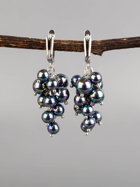 Серьги из жемчуга Майорка "Гроздь" 03-1379