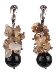 Серьги из агата "Мелодия" 03-1256