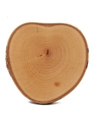 Подставка под горячее из дерева берёза "Сердечко" d 11 см, толщина 11 мм (2 шт.) ПС-009