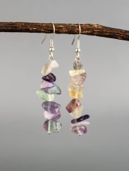 Серьги из флюорита "Забава" 03-1643