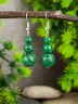 Серьги из иск. малахита "Дарина" с9328